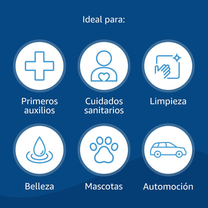 by Amazon Guantes Desechables de Nitrilo Azules, sin Polvo, sin Látex, Talla M, Paquete de 100